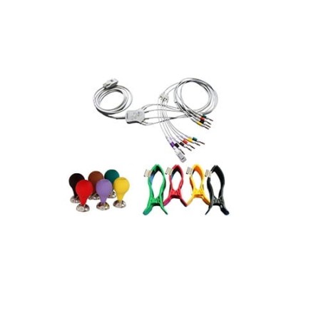 Aparat EKG Zoncare iMAC 120 kable klipsy przyssawki
