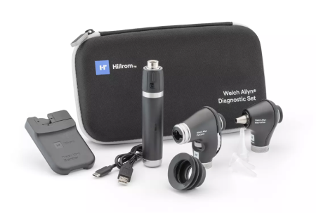 71-PM3LXE - Welch Allyn 3.5V Diagnostic Set with PanOptic Plus LED Ophthalmoscope, MacroView Plus LED Otoscope for iExaminer